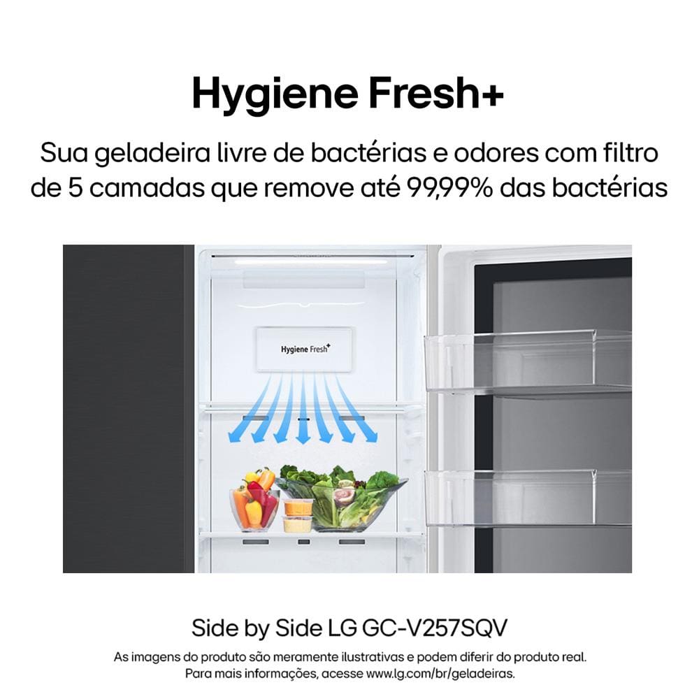Geladeira LG Side by Side GC-V257SQV | Casas Bahia