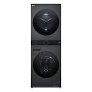 Lavadora e Secadora LG WK14BS6 WashTower 14kg TurboWash 360° AI ThinQ Black Inox