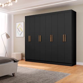 Guarda-Roupa Maxel New Royale com 8 Portas, 4 Gavetas e 6 Prateleiras - 218cm de largura