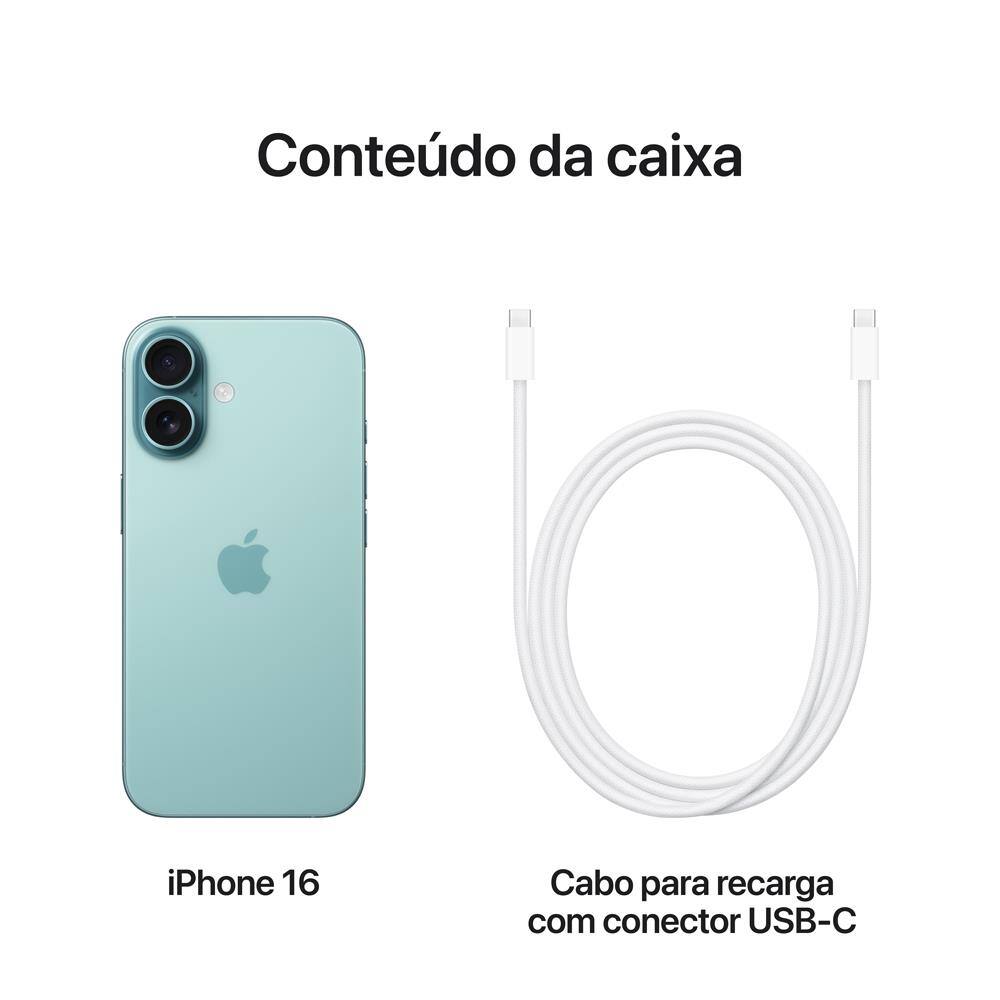 Apple iPhone 16 512GB - Verde-acinzentado | Casas Bahia