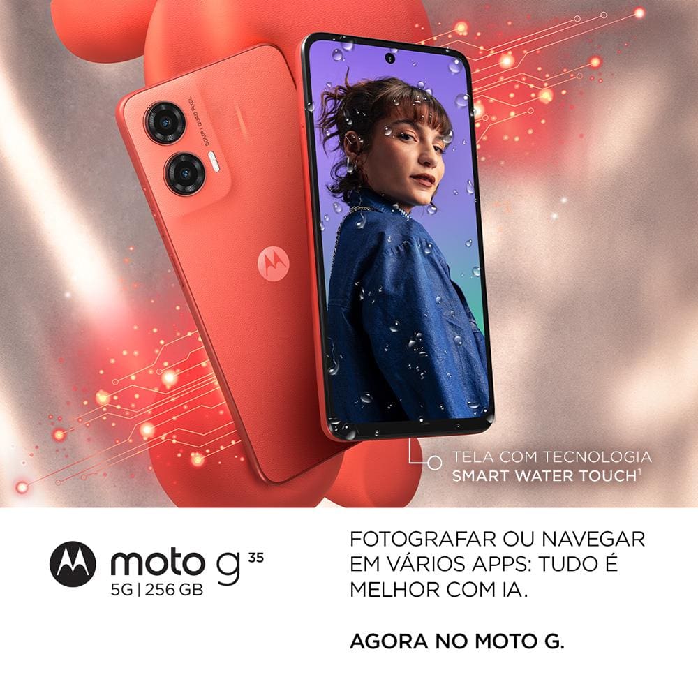 Smartphone Motorola Moto g35 5G Coral | Casas Bahia