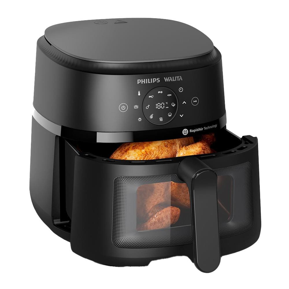 Fritadeira Elétrica Air Fryer Philips Walita 6,2L Série 2000 XL Digital NA230 Sem Óleo 1700W Preta - 220V