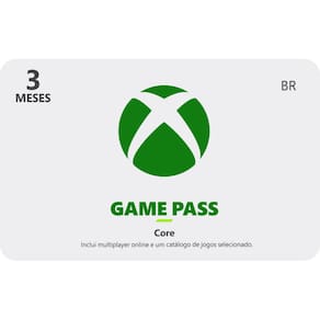 Gift Card Digital Xbox Game Pass Core - R$85,99