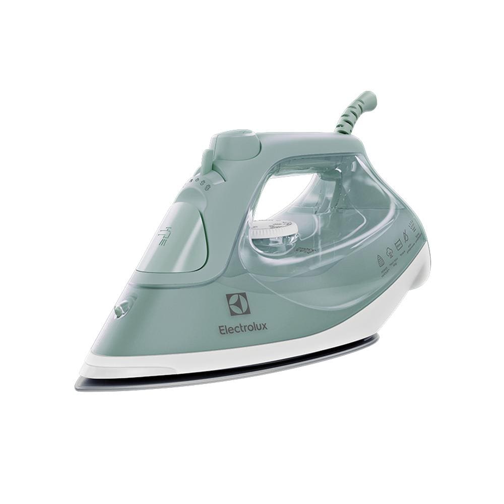 Ferro de Passar a Vapor e a Seco Electrolux Experience Care ESI51 com PowerVapour, Base Glissium, Spray de Água e Vapor Vertical – Verde Claro - 220V