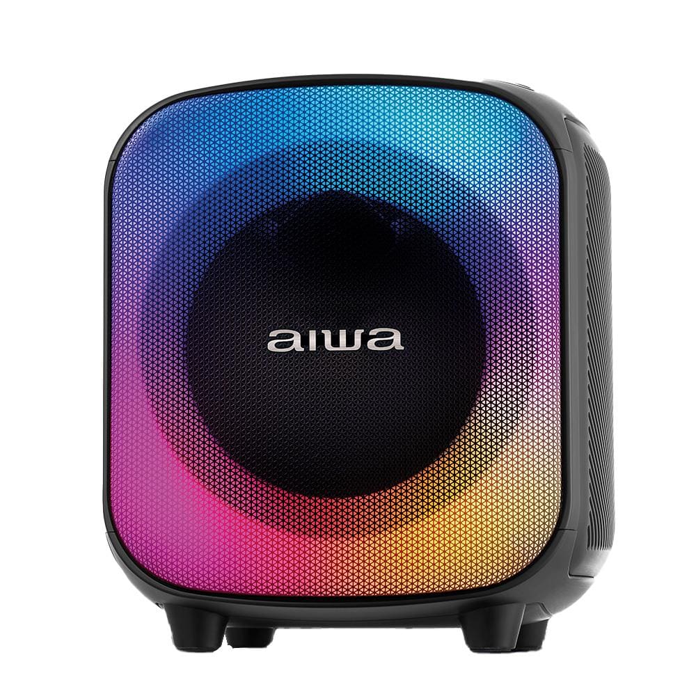 Caixa de Som Partybox Aiwa PB-07 com Bluetooth, Iluminação RGB, Entrada USB, Entrada para Cabo Auxiliar e Entrada para Micro SD - 100W RMS - Bivolt