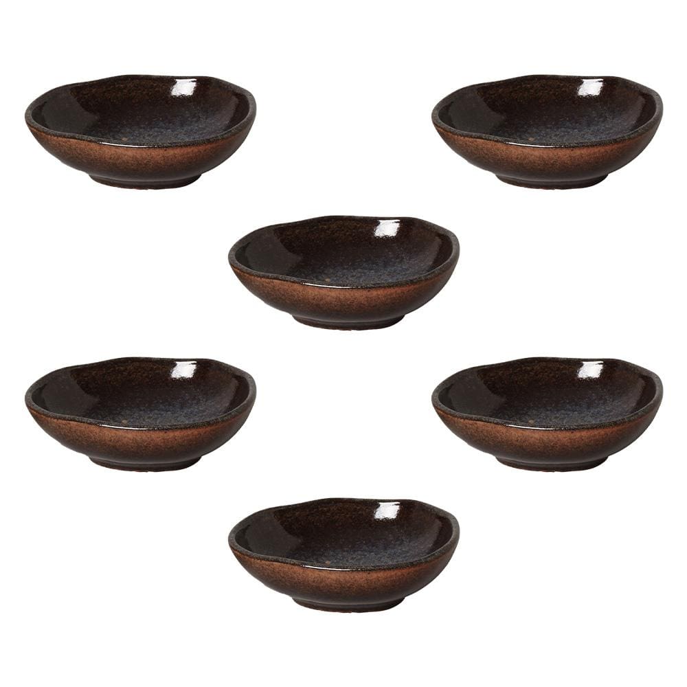 Conjunto de Cumbucas Ovais Porto Brasil Orgânico Titanium 265ml - 6 Peças