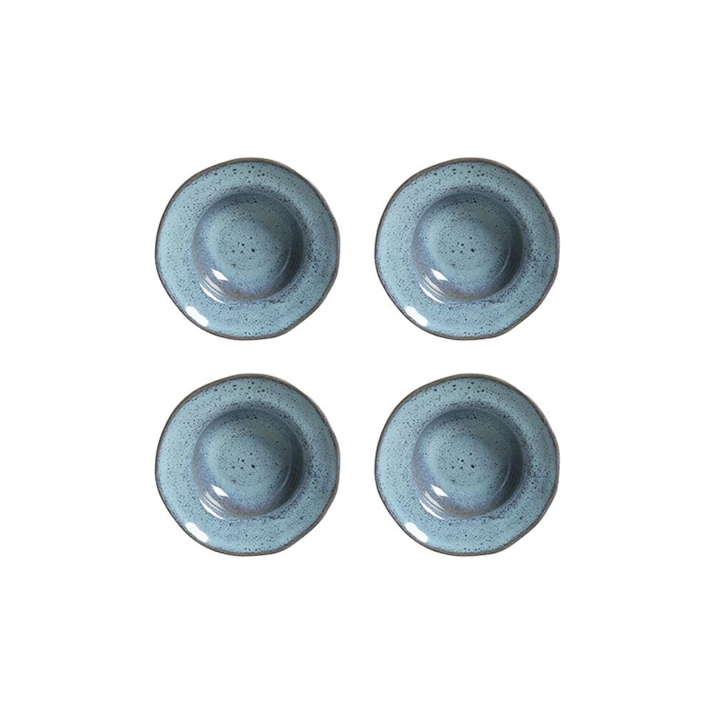 Conjunto de Pratos de Sobremesa Porto Brasil Orgânico Breeze Azul 250ml - 4 Peças