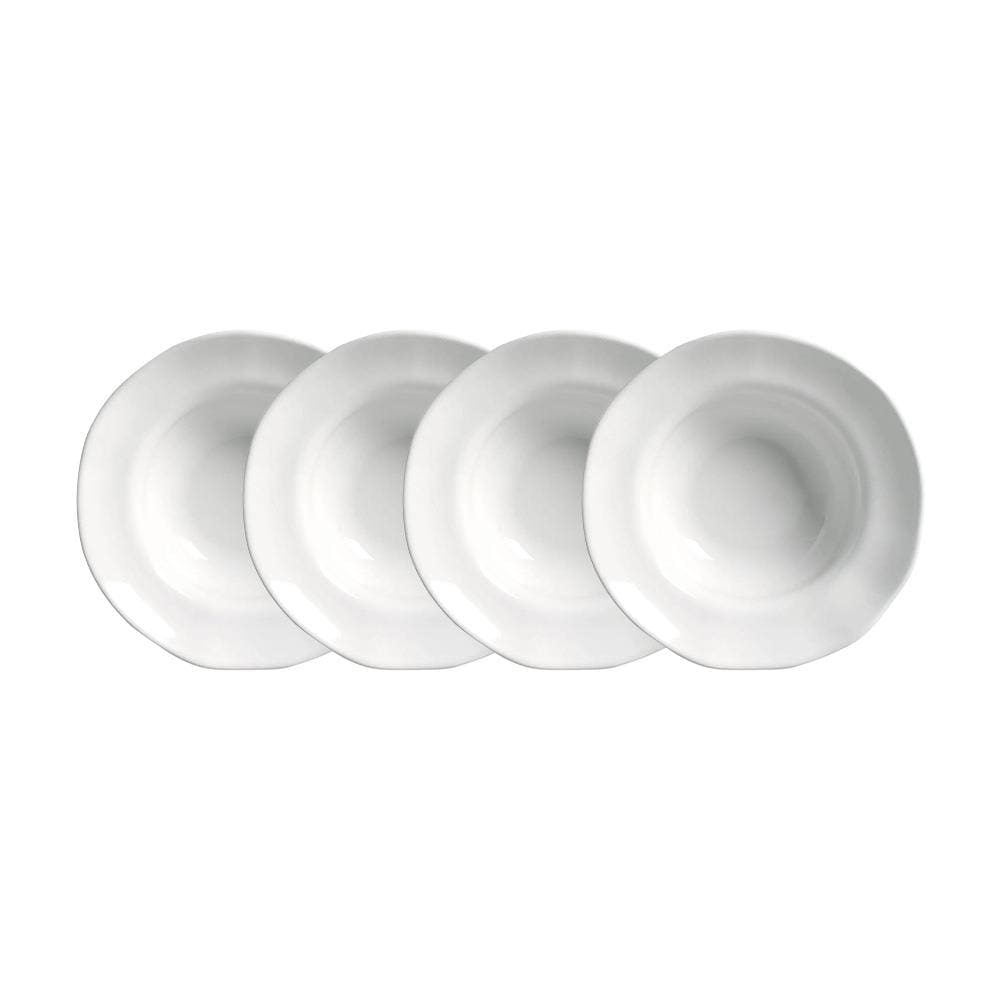 Conjunto de Pratos de Sobremesa Porto Brasil Orgânico New White 250ml - 4 Peças