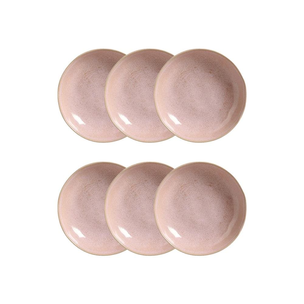 Conjunto de Pratos Fundos Porto Brasil Bio Litchi Rosa Claro 1,1 litros – 6 Peças