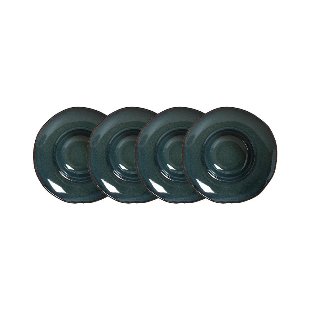 Conjunto de Pratos para Massa Porto Brasil Orgânico Oceano 450ml - 4 Peças