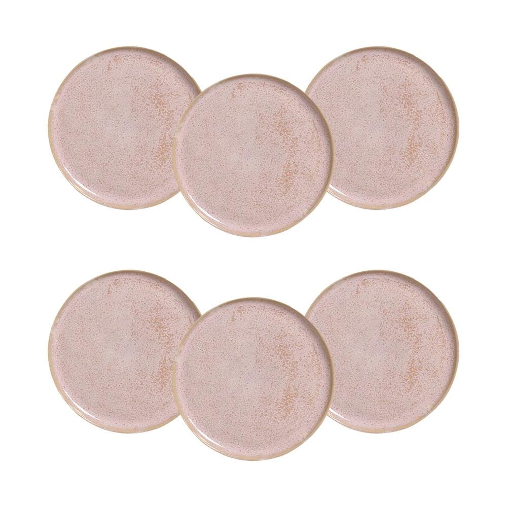Conjunto de Pratos para Pão Porto Brasil Bio Litchi - 6 Peças