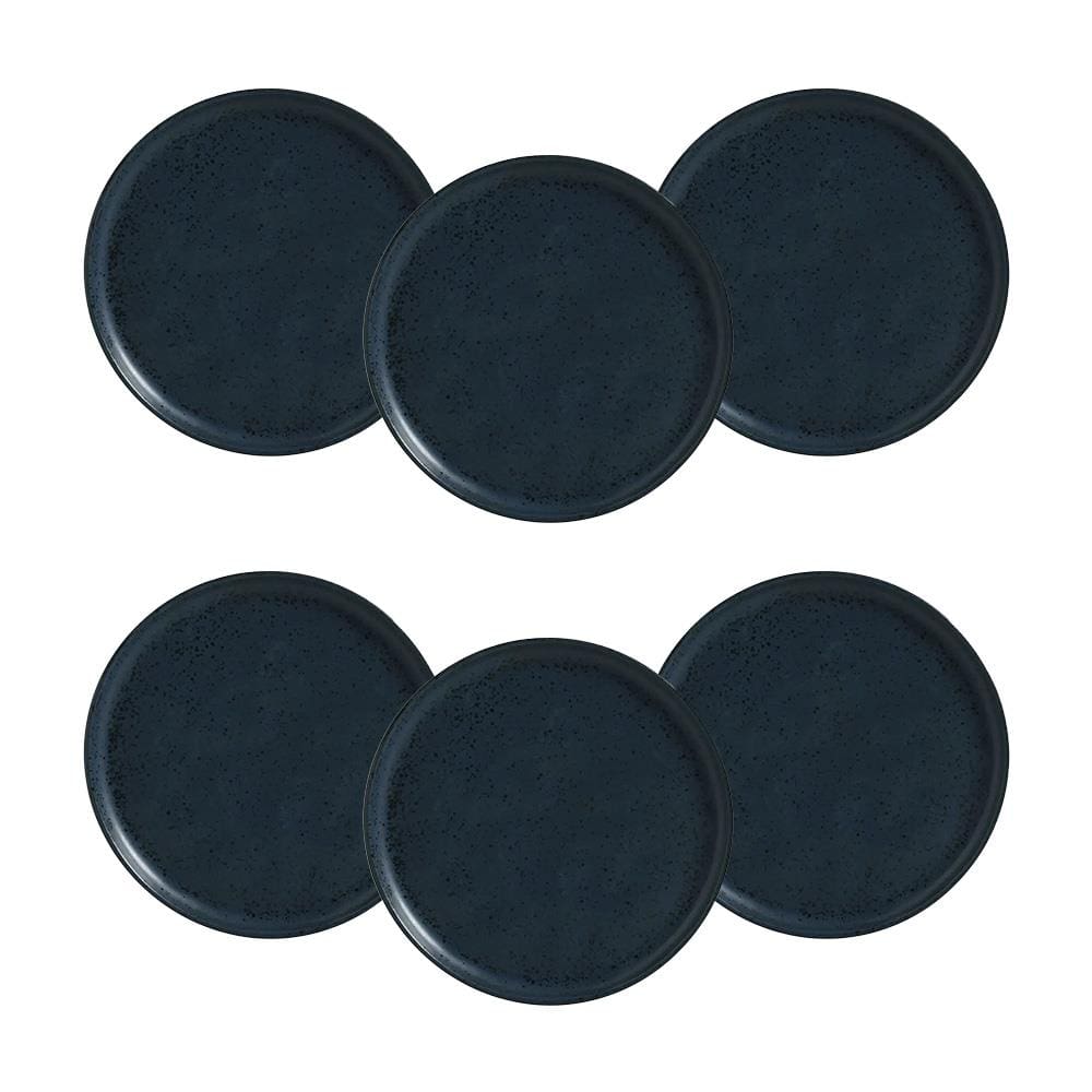 Conjunto de Pratos para Pão Porto Brasil Bio Night Blue - 6 Peças