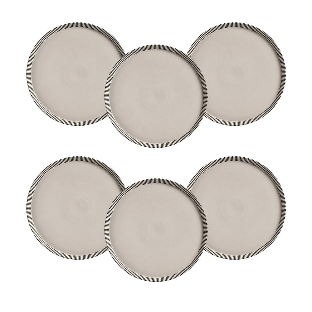 Conjunto de Pratos Rasos Porto Brasil Neo Pulse 27cm - 6 Peças