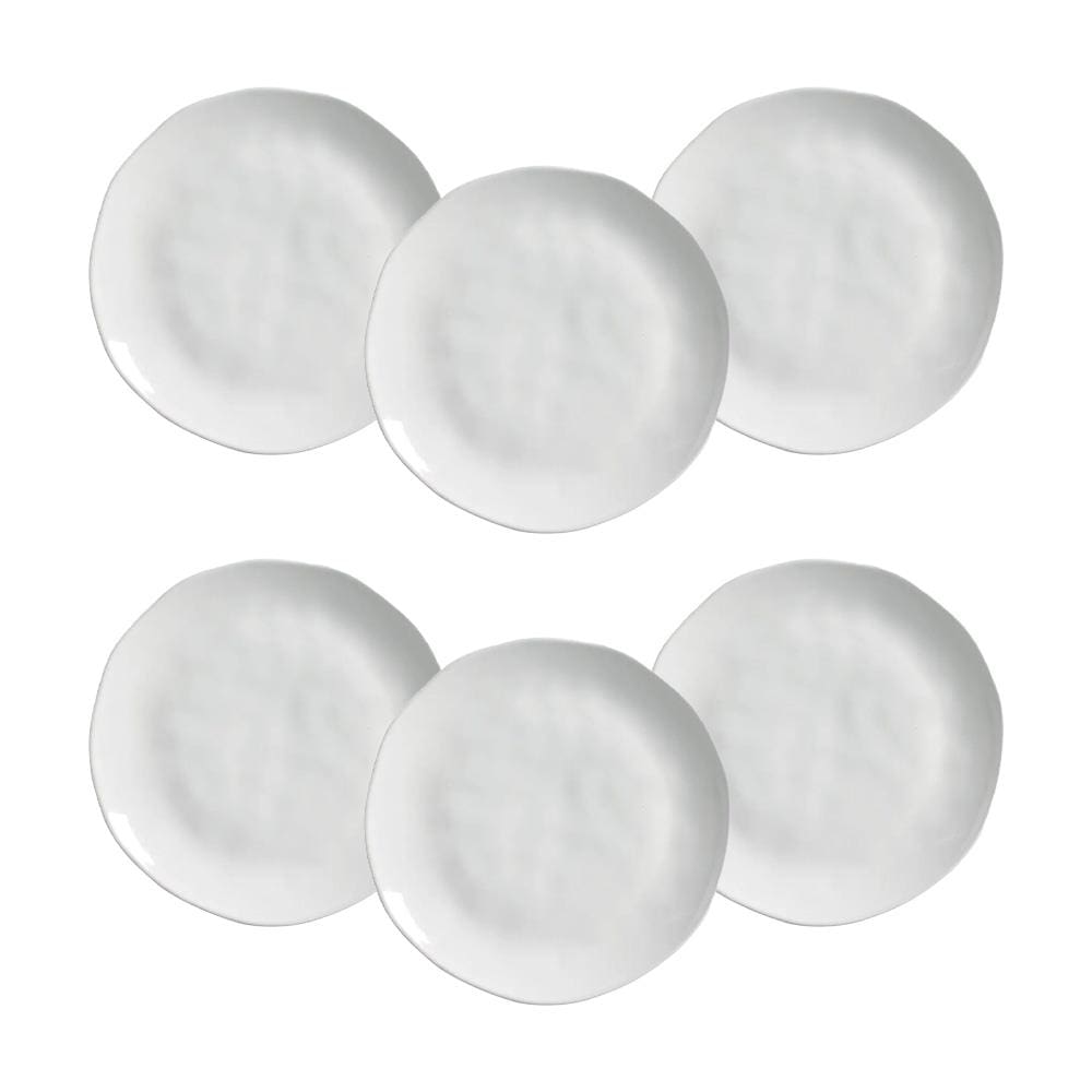 Conjunto de Pratos Rasos Porto Brasil Orgânico New White 26,5cm - 6 Peças