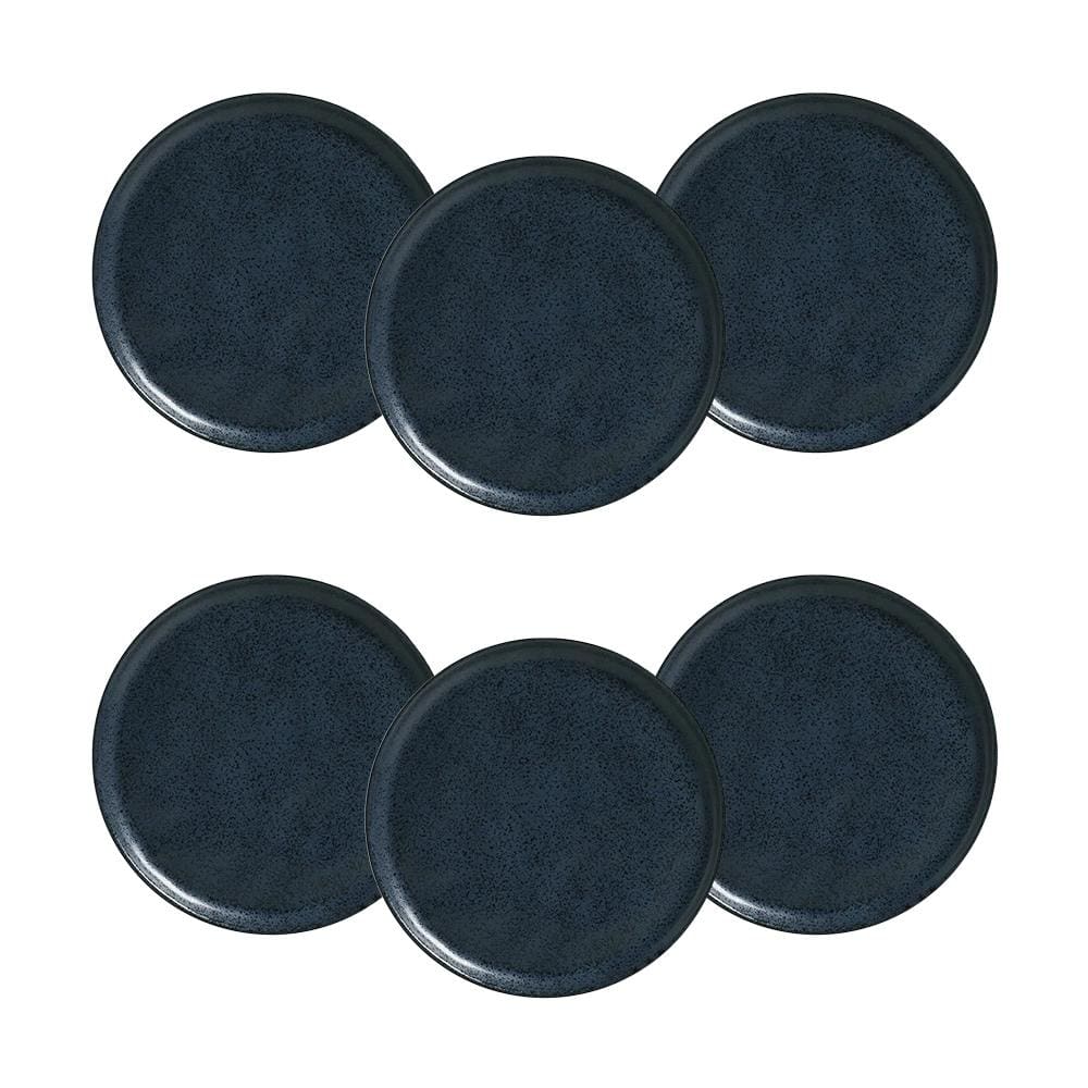 Conjunto de Pratos de Sobremesa Porto Brasil Bio Night Blue 21,5cm - 6 Peças
