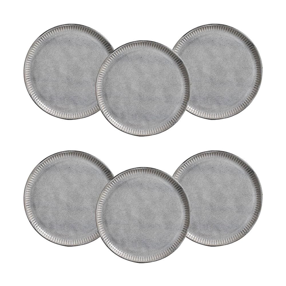 Conjunto de Pratos de Sobremesa Porto Brasil Linhas Dust 21,5cm - 6 Peças