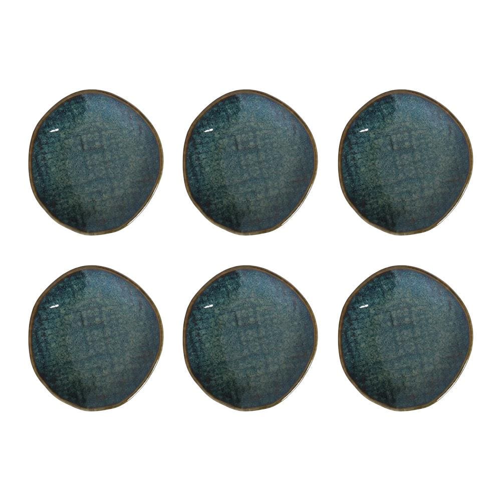 Conjunto de Ramequins Médios Porto Brasil Juta Oceano com 6 Peças 57ml - Azul