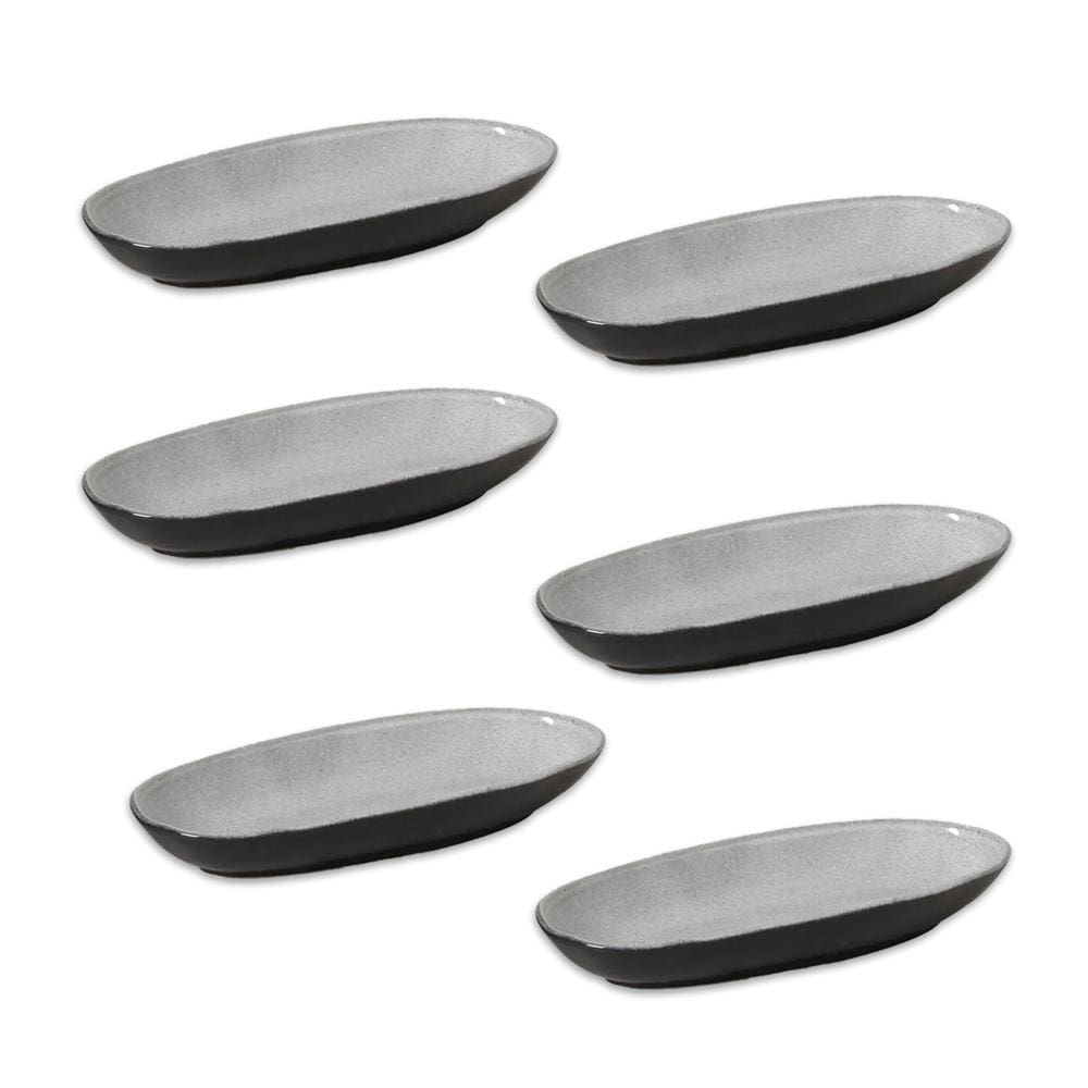 Conjunto de Travessas Ovais Grandes Porto Brasil Orgânico Dust 32x16cm - 4 Peças