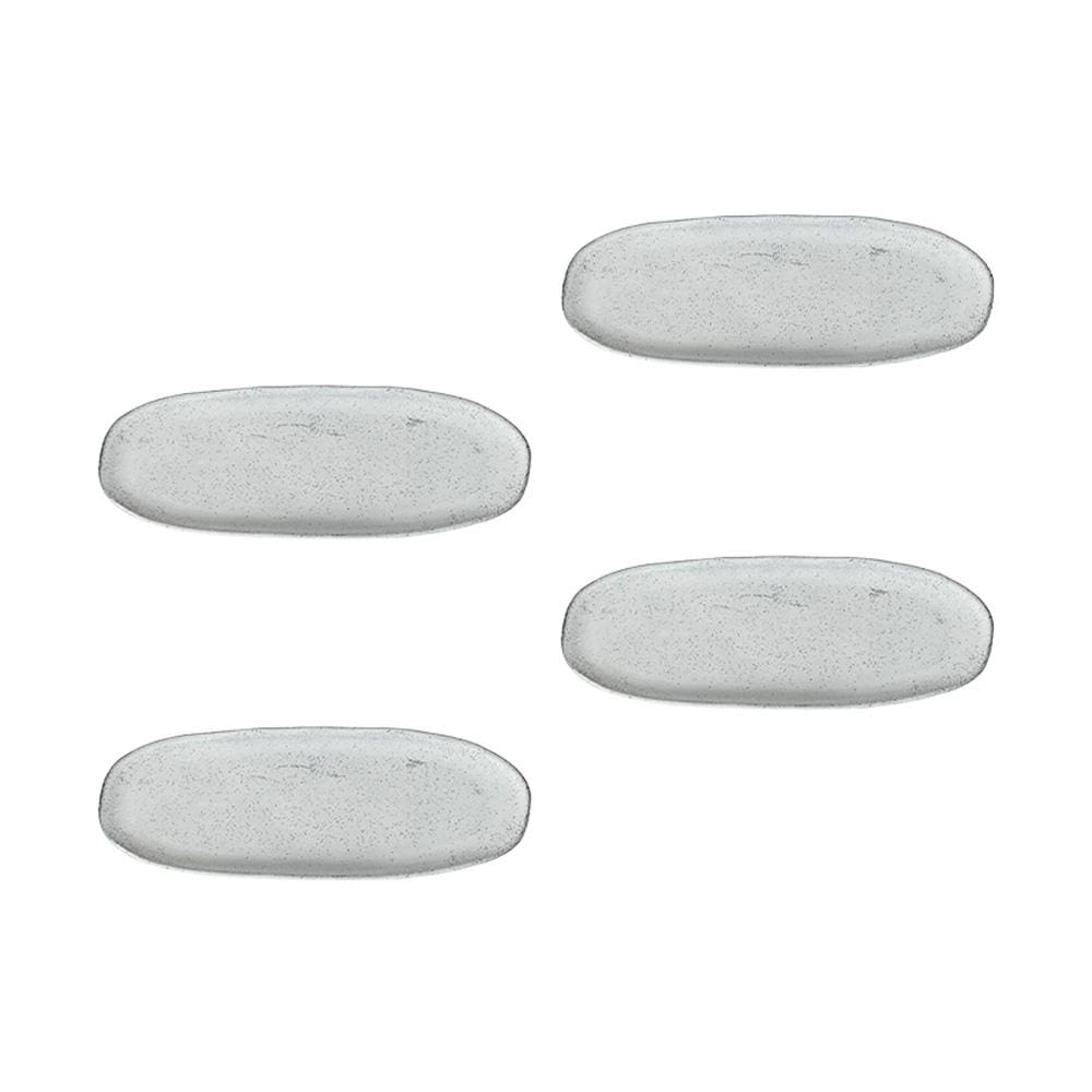 Conjunto de Travessas Oval Rasa Grande Porto Brasil Orgânico Echo 36x13cm - 4 Peças