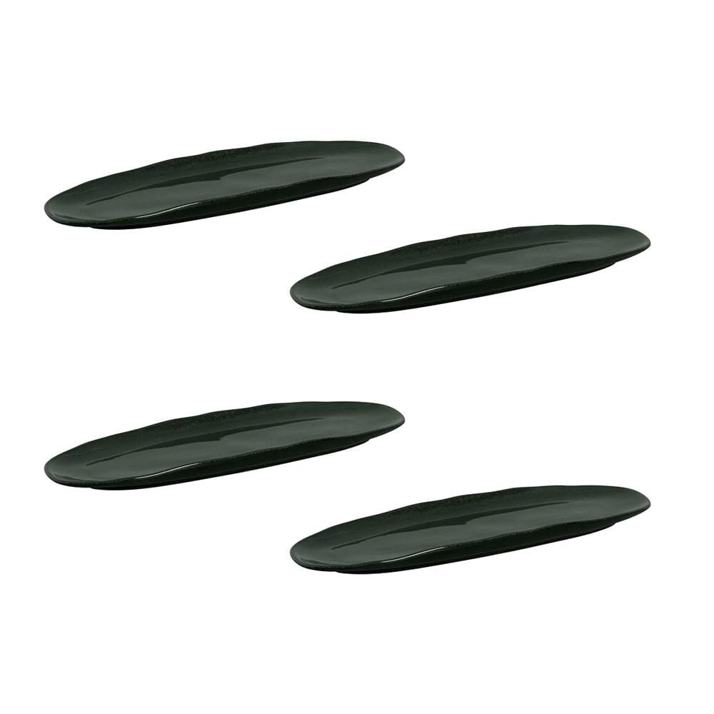 Conjunto de Travessas Ovais Pequenas Porto Brasil Orgânico Dust 23x11cm - 4 Peças