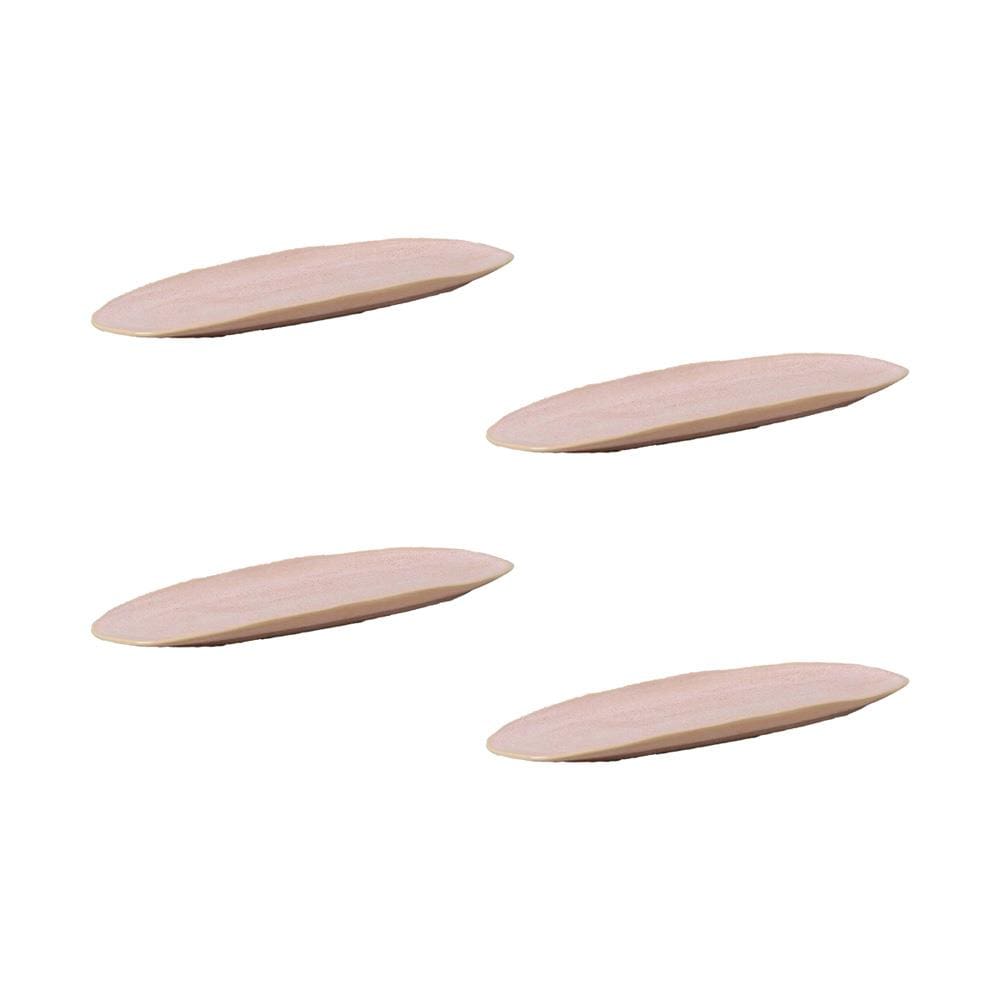 Conjunto de Travessas Ovais Pequenas Porto Brasil Orgânico Litchi 23x11cm - 4 Peças