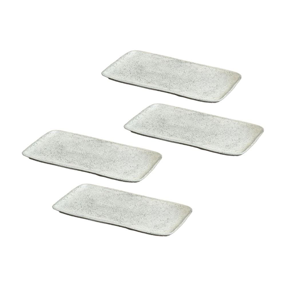 Conjunto de Travessas Retangulares Pequenas Porto Brasil Orgânico Echo 22x9,5cm - 4 Peças