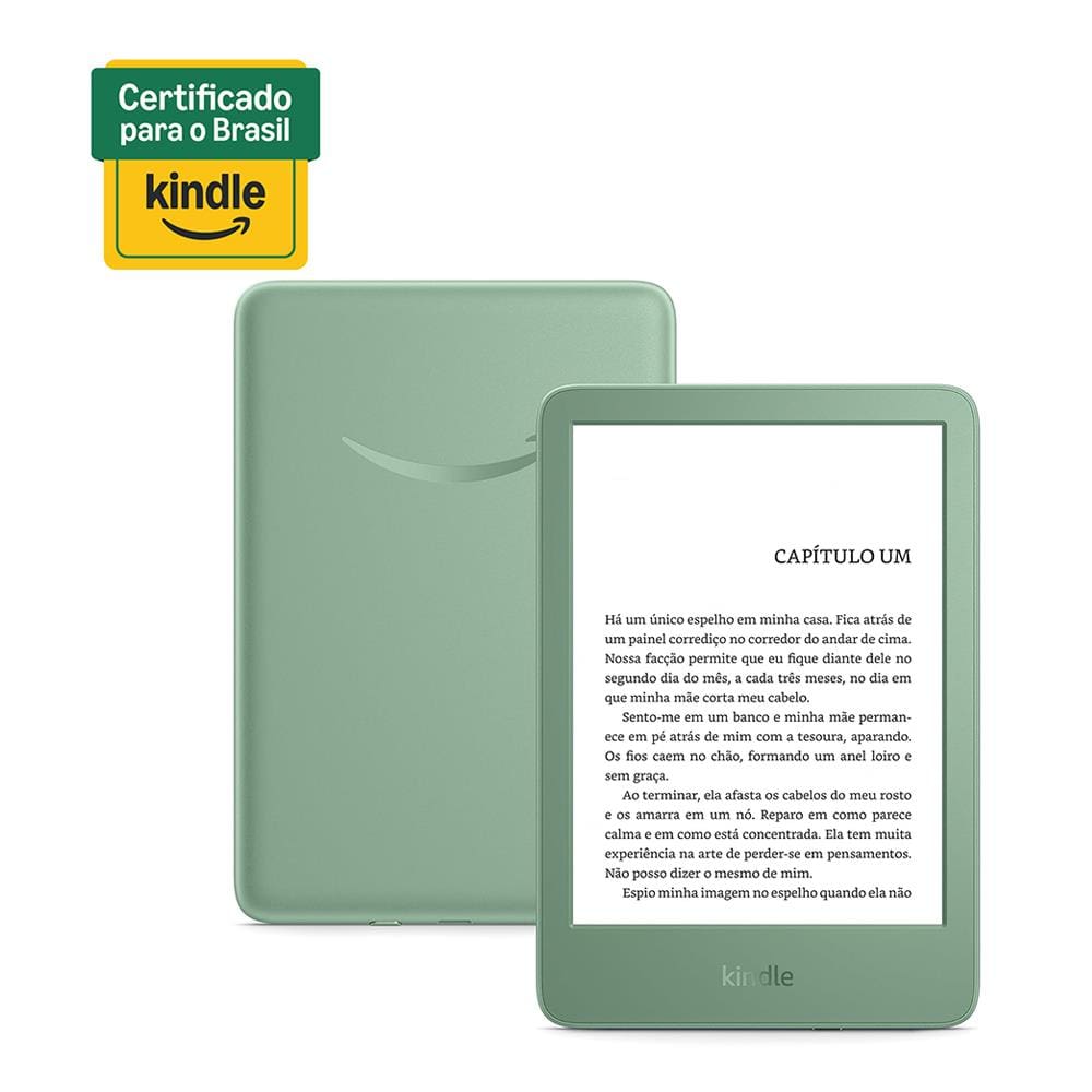 E-Reader Kindle 11ª Geração Amazon com 16GB, Luz integrada e Wi-Fi - Verde