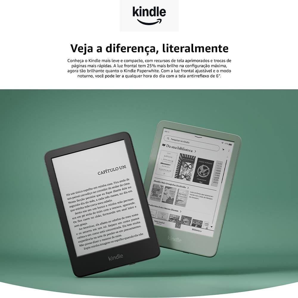 E-Reader Kindle 11ª Geração Amazon com 16GB, | Casas Bahia
