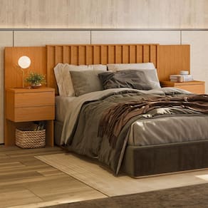 Cabeceira para Cama de Casal e Queen Size Palumóveis Olinda Extensível - 300cm de Largura