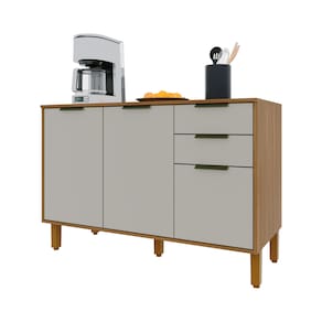 Balcão Indekes Toronto em MDP 15mm com 3 Portas e 2 Gavetas - 120cm de largura