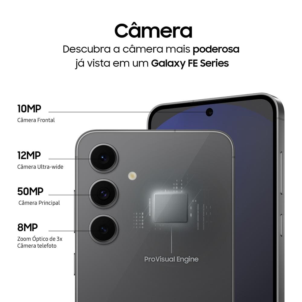 Smartphone Samsung Galaxy S24 FE Cinza, | Casas Bahia