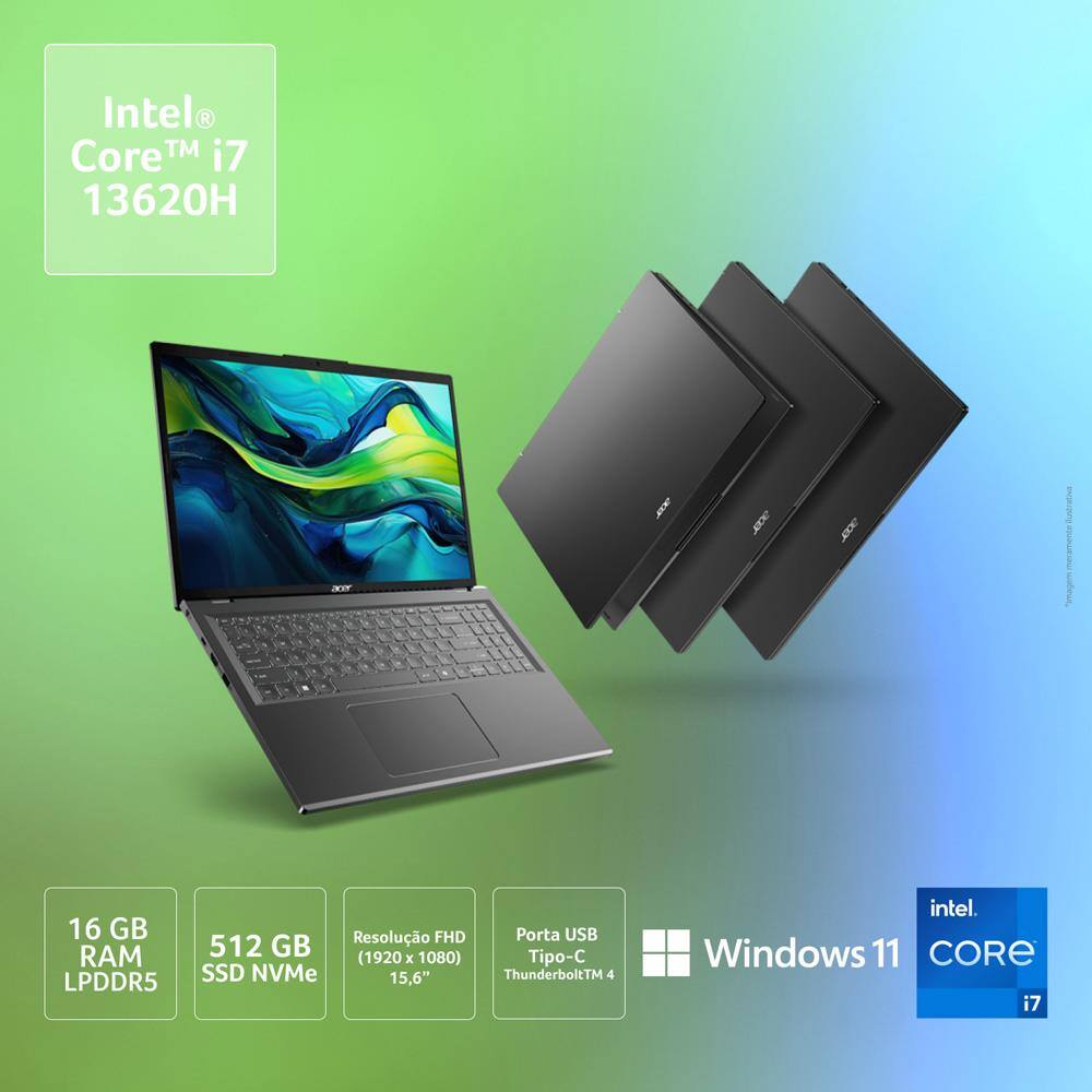 Notebook Acer Aspire 15 com processador Intel | Casas Bahia