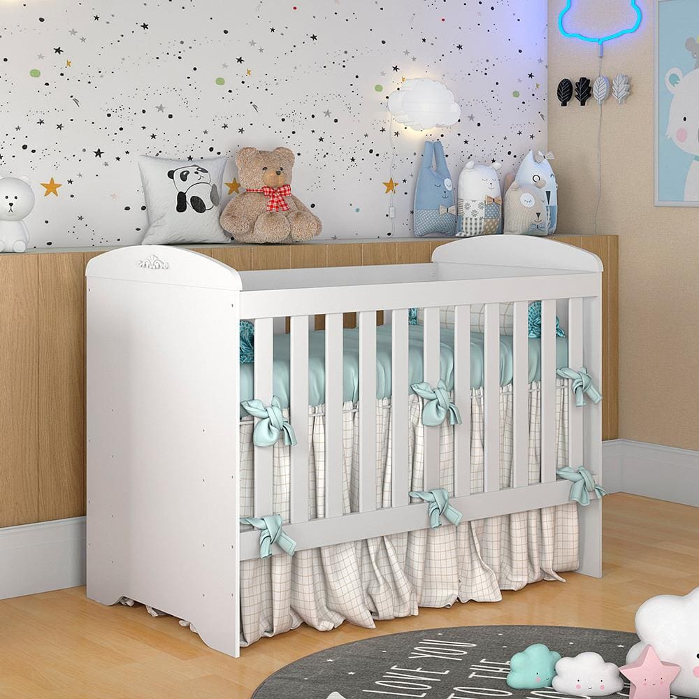 Berço Mini Cama Carolina Baby Eloa 3 em 1 com Suporte para Mosquiteiro e 133cm de Largura