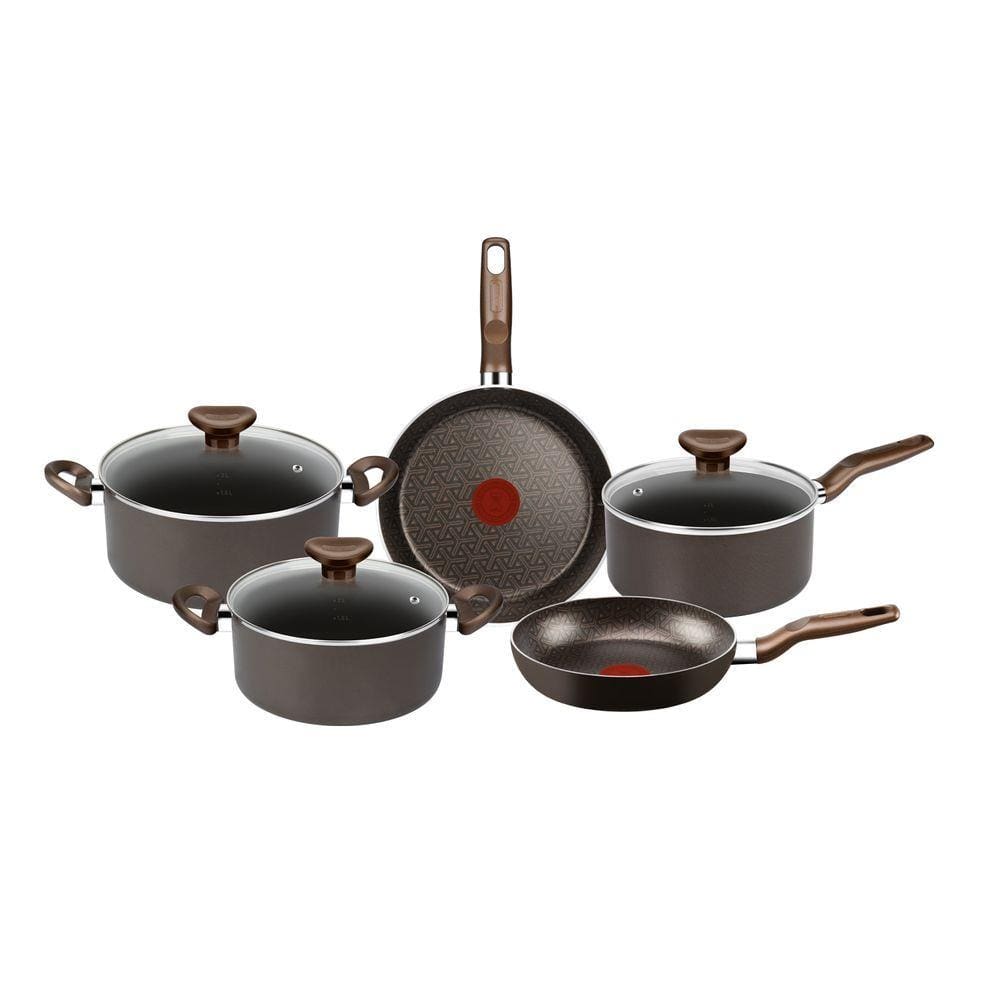 Conjunto de Panelas 5 Peças Rochedo Expert Antiaderente - Chocolate