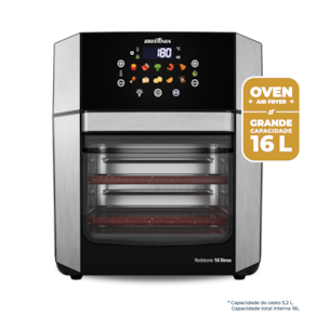 Fritadeira Elétrica Air Fryer Britânia Oven BAF16A 4 em 1 Sem Óleo com Tecnologia Air Flow 1900W - 16 litros