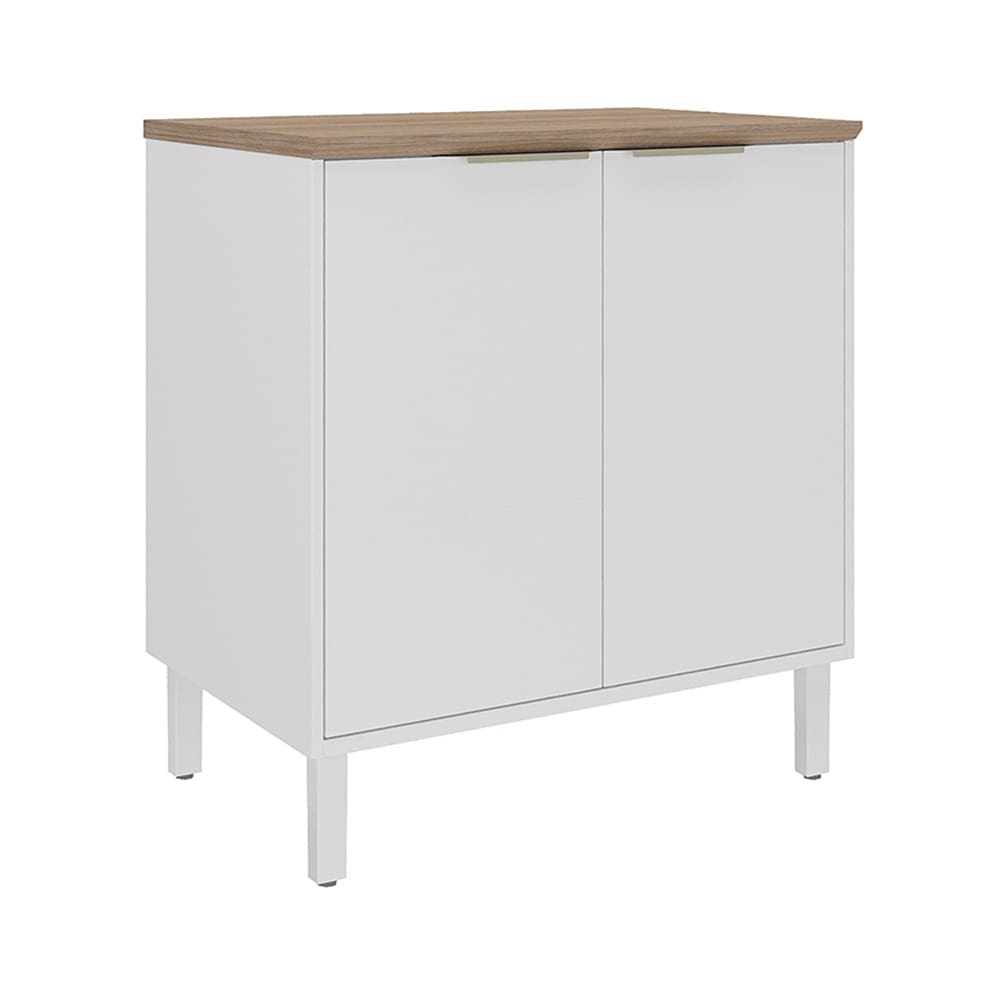 Balcão Duplo Itatiaia Renova com 2 Portas, 1 Prateleira e 80cm de largura – Branco Neve
