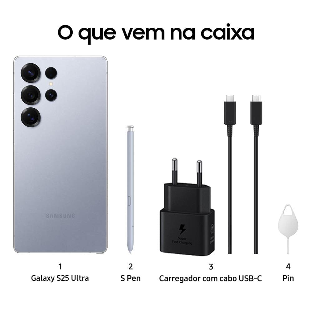 Smartphone Samsung Galaxy S25 Ultra Titânio | Casas Bahia
