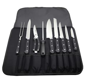 Conjunto para Churrasco Fracalanza em aço inox com Bolsa em Nylon – 9 Peças
