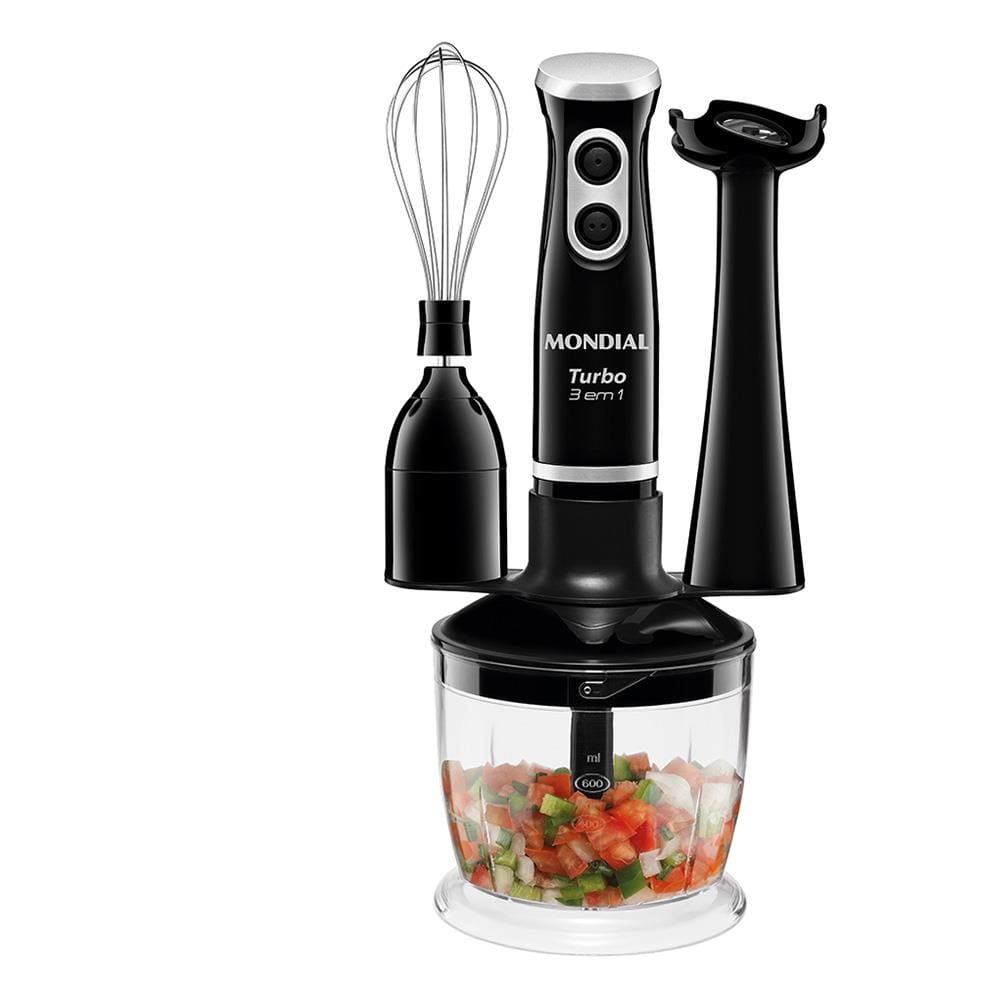 Mixer Mondial M-14 3 em 1 Turbo 350W - Preto - 220V