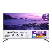 Smart TV 50" Britânia Ultra HD LED BTV50VA4REGB com Sistema Operacional Roku TV, Dolby Audio, Processador Quad-Core, Entradas USB e HDMI