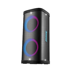 Caixa de Som Amplificada Amvox ACA1200 com Bluetooth, TWS, Power X, Luzes de LED, Chip AX1 e Rádio FM Bivolt - 1200W RMS