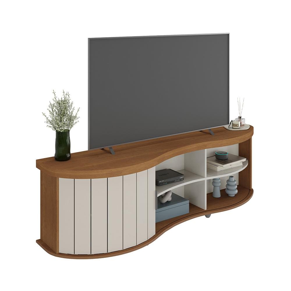 Rack Artely Magnum para TV's de até 75” com 180cm de largura - Cinamomo/Off White