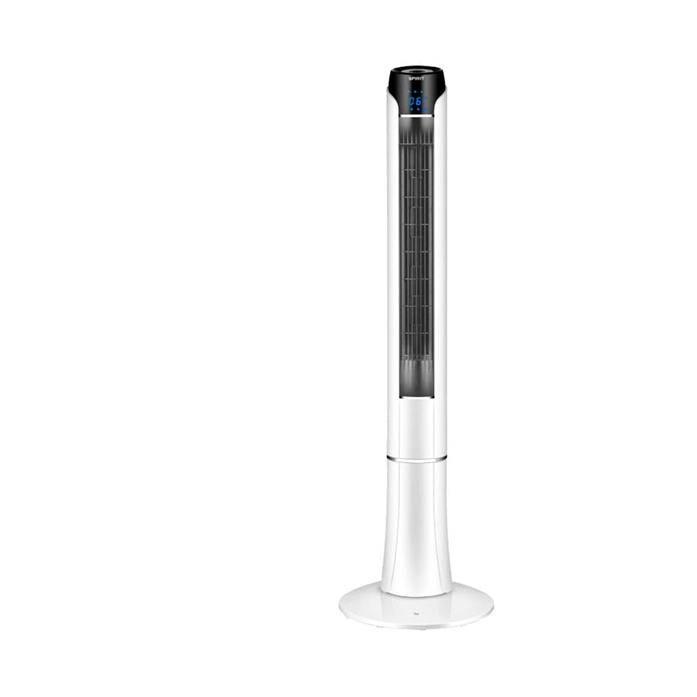 Ventilador de Torre 120cm Spirit Sky 45W de Potência com 3 Velocidades, Função Bom Sono e Vento Natural – Branco/Prata - 220V