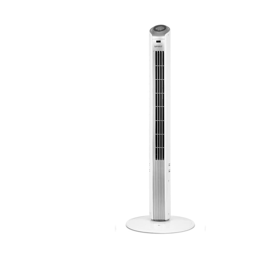 Ventilador de Torre 90cm Spirit Slim 40W de Potência com 3 Velocidades, Função Bom Sono e Vento Natural – Branco/Prata - 220V