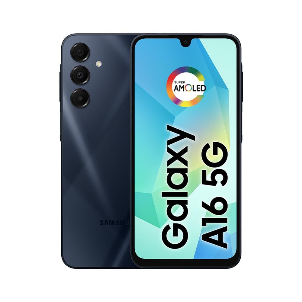 Smartphone Samsung Galaxy A16 5G Azul Escuro 128GB, 4GB RAM, Câmera de até 50MP, Tela 6.7” Full HD Super AMOLED, NFC e IP56