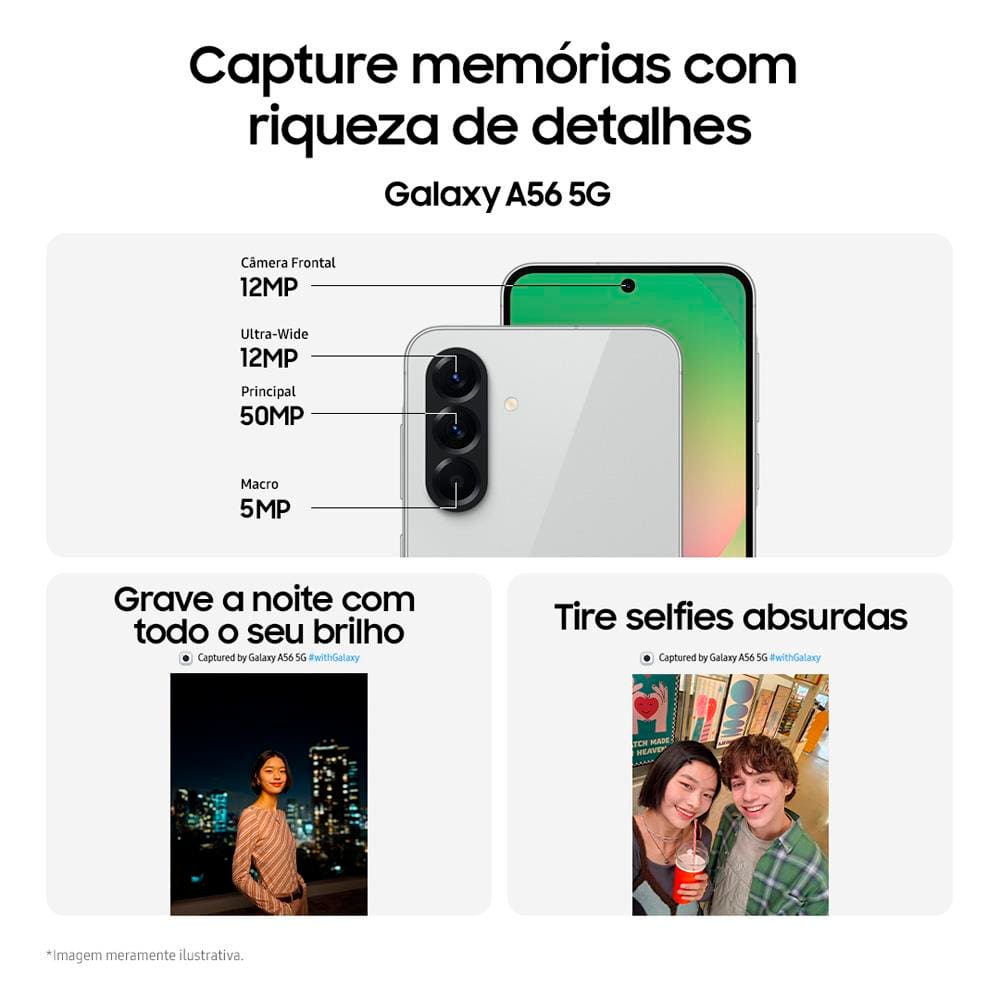 Smartphone Samsung Galaxy A56 5G Rosa | Casas Bahia