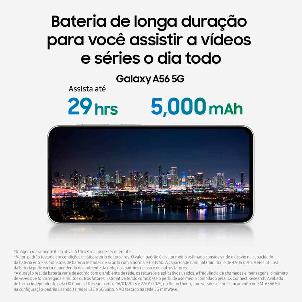 Smartphone Samsung Galaxy A56 5G Rosa | Casas Bahia