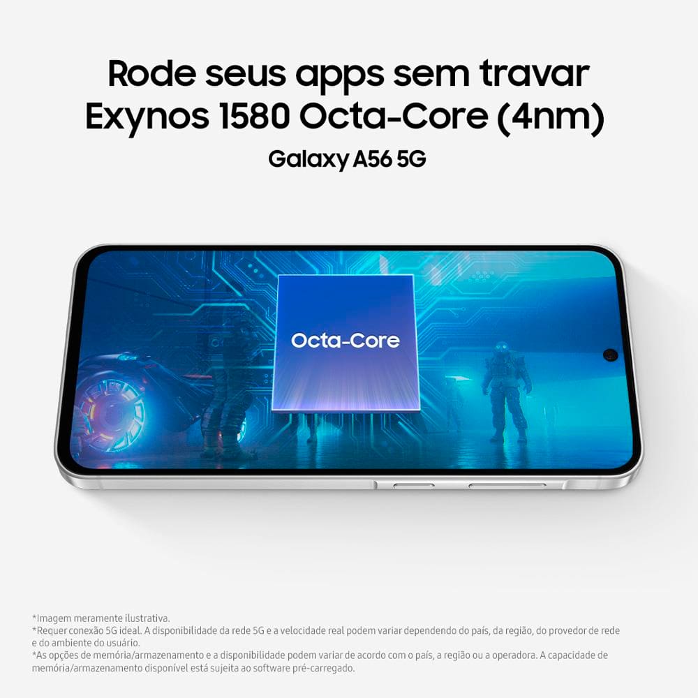 Smartphone Samsung Galaxy A56 5G Cinza | Casas Bahia