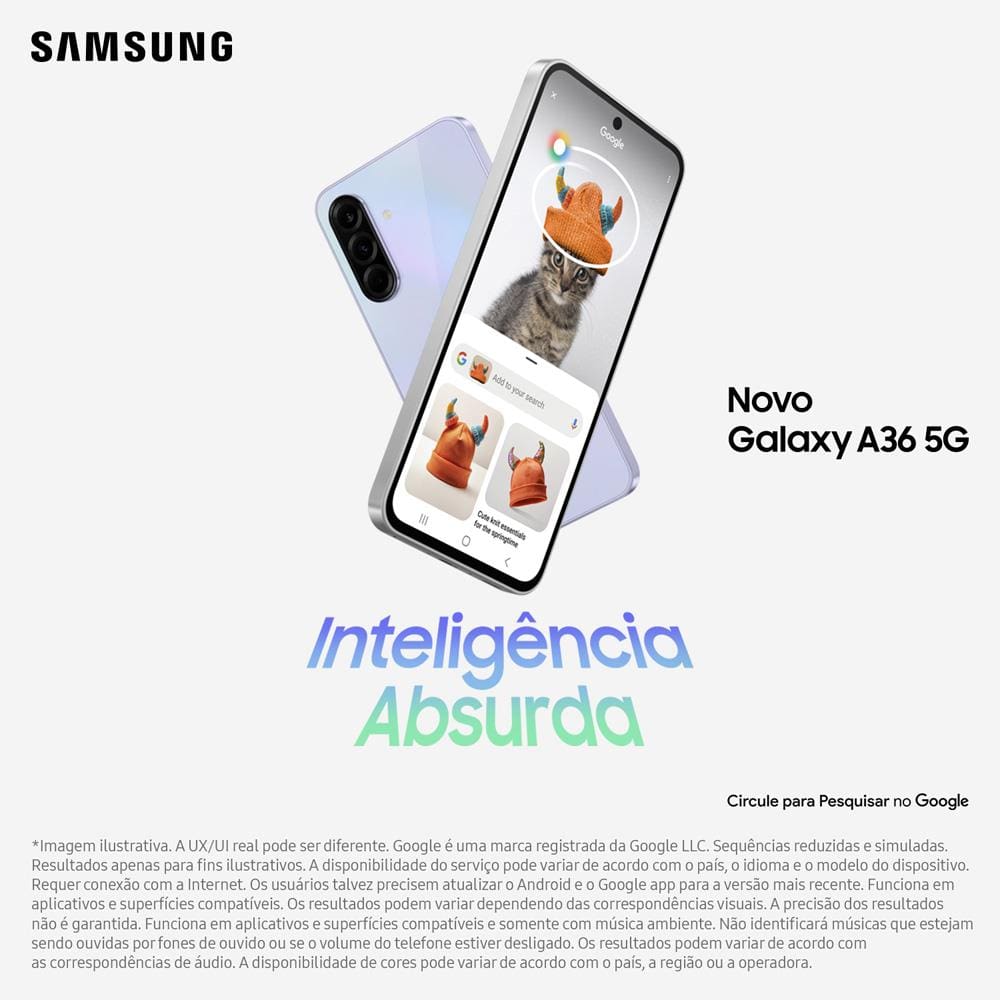 Smartphone Samsung Galaxy A36 5G Violeta | Casas Bahia