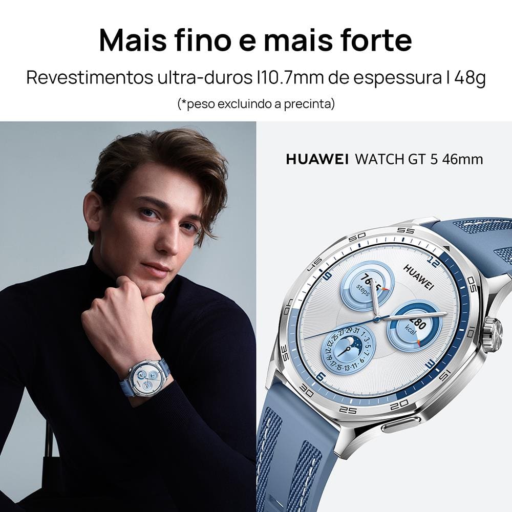 Smartwatch Huawei Watch GT 5 46mm – Azul | Casas Bahia